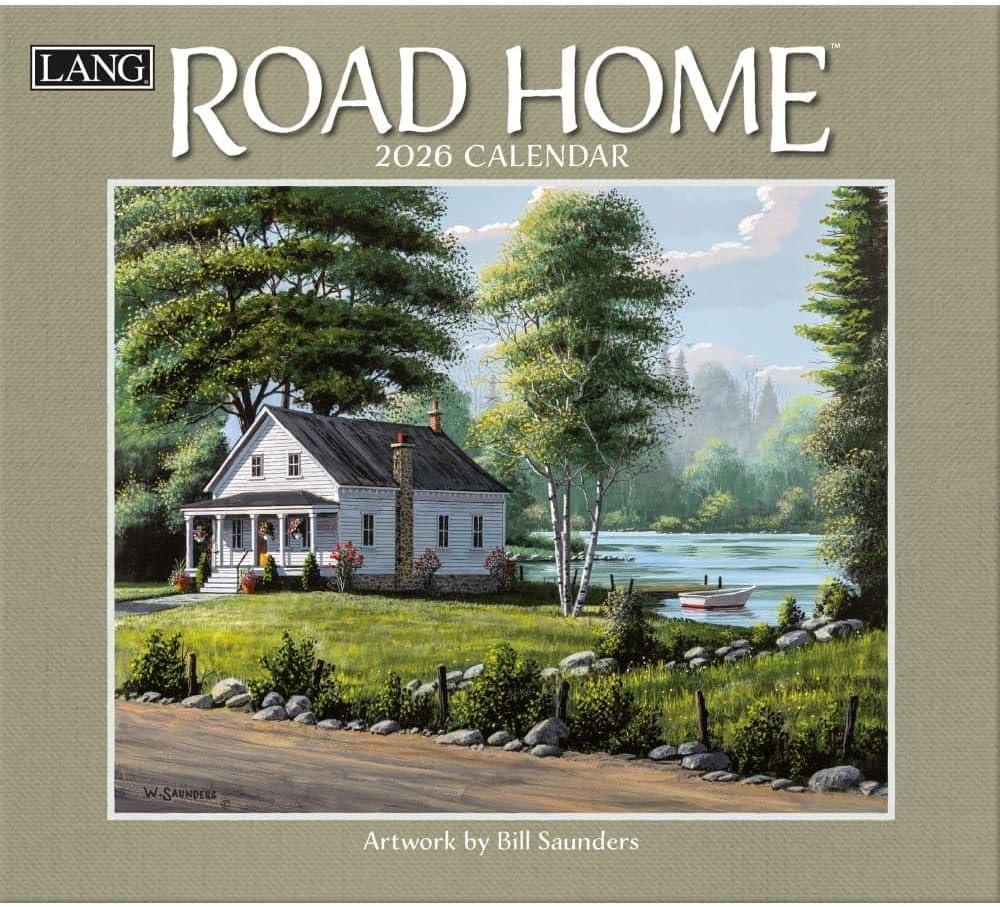 Lang, Road Home 2026 Wall Calendar by Bill Saunders, 13.4'' X 12'', 12-Month Calendar with Stapled Binding