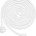 153 Inch Cincture Clergy Rope Monks Religious Rites Celebrating Masses Alba Robes Vestments Ceremonial Jesus Costume Christian Denominations for Priest Deacon Altar Server(White,Knotted)