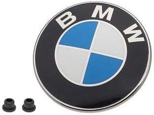 BMW Hood Emblem Logo Badge Roundel 82mm Genuine OE 51148132375 + Grommets 51141807495