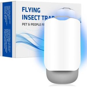Gnat Traps for House Indoor, Fruit Fly Traps for Indoors, Brightness Adjustable Flying Insect Trap, Fly Trap Indoor, Fruit Fly Trap for Flies, Fruit Flies, Moths, Gnats (1 Device + 5 Refill)
