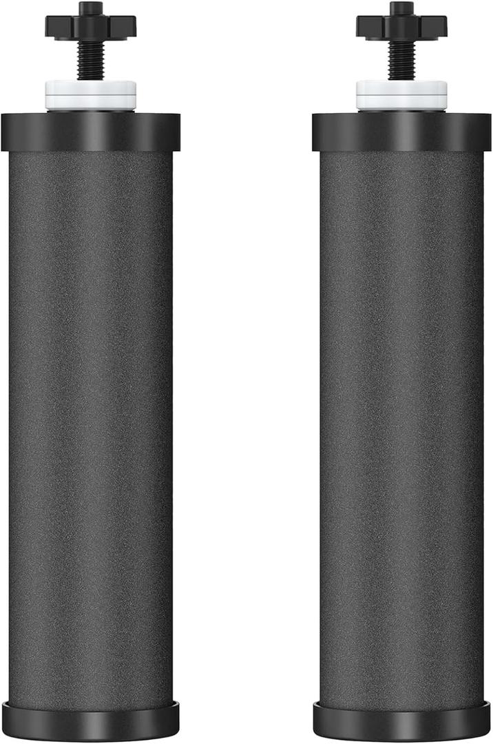 2 Pack Black Filters, Water Filter Replacement for Berkey BB9-2, Compatible with Berkey Gravity Water Filter Systems