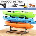 RDCMKL Freestanding Kayak Storage Rack for Outside, Heavy Duty Kayak Storage Hanger for Garage, Adjustable Kayak Stand Outdoor, Canoes, Surfboard & Paddleboard (6 Levels)