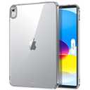 Pandashield for iPad (A16) 11th/10th Generation Case(2025/2022), Thin and Lightweight, Yellowing Resistant, Hard Acrylic Back, Air-Guard Corners, Flexible Frame, Classic Hybrid Back Cover, Black Clear