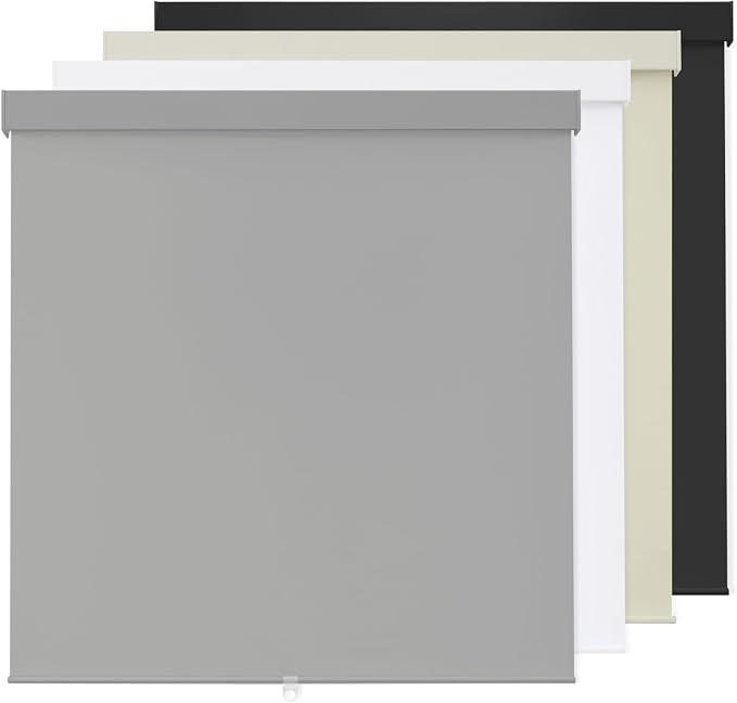 100% Blackout Roller Shades Cordless Blinds for Indoor Windows,Free-Stop Window Shades Pull Down,Thermal Insulated Fabric UV Protection,Blackout Window Guard Blinds for Home,Office,Black,32" W x 72" H