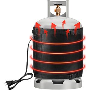 Propane Tank Heater Blanket - 47.5 x 13.5" Gas LP Cylinder Warmer With Temperature Control 85-105F for 20, 30, 40 LB Tanks