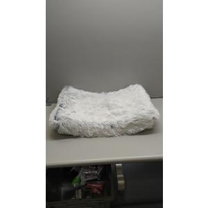 Fluffy Orthopedic Dog Beds for Puppy/Cats with Washable Removable Cover Dog Crate Bed Egg Crate Foam Support Plush Pet Pad Mat with Anti-Slip Bottom(Grey,24 * 16)