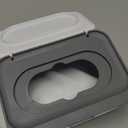 Wipes Dispenser, Wipe Holder for Baby & Adult, Seposeve Refillable Baby Wipe Container, Keeps Wipes Clean. Non-Slip, Easy Pull Wipes Pouch Case, Grey