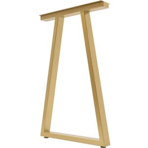 Metal Gold Table Legs 28''Inch 2Pc Trapezoid Metal Table Legs Dining Table Legs Desk Legs Bench Legs for Homes Offices Hotels Bars Without Boards