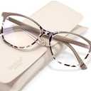 Madison Avenue Square Vintage TR90 Blue Light Blocking Reading Glasses for Women, Anti Eyestrain/Glare Computer Readers