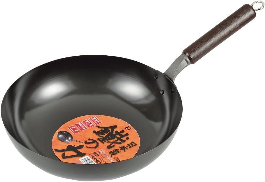 Pearl Metal HB-2739 Iron Pot, 11.8 inches (30 cm), Pure Iron, Induction Compatible, Made in Japan, Tsubame Sanjo