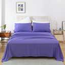 Whitney Home Textile King Size Sheet Set - Luxury Soft Comfy Bed Sheets, Breathable Cooling Hotel Bedding for Women Men, Extra Deep Pocket, Easy-Fit, Oeko-Tex, Wrinkle Free, Set of 3 - Peri Purple