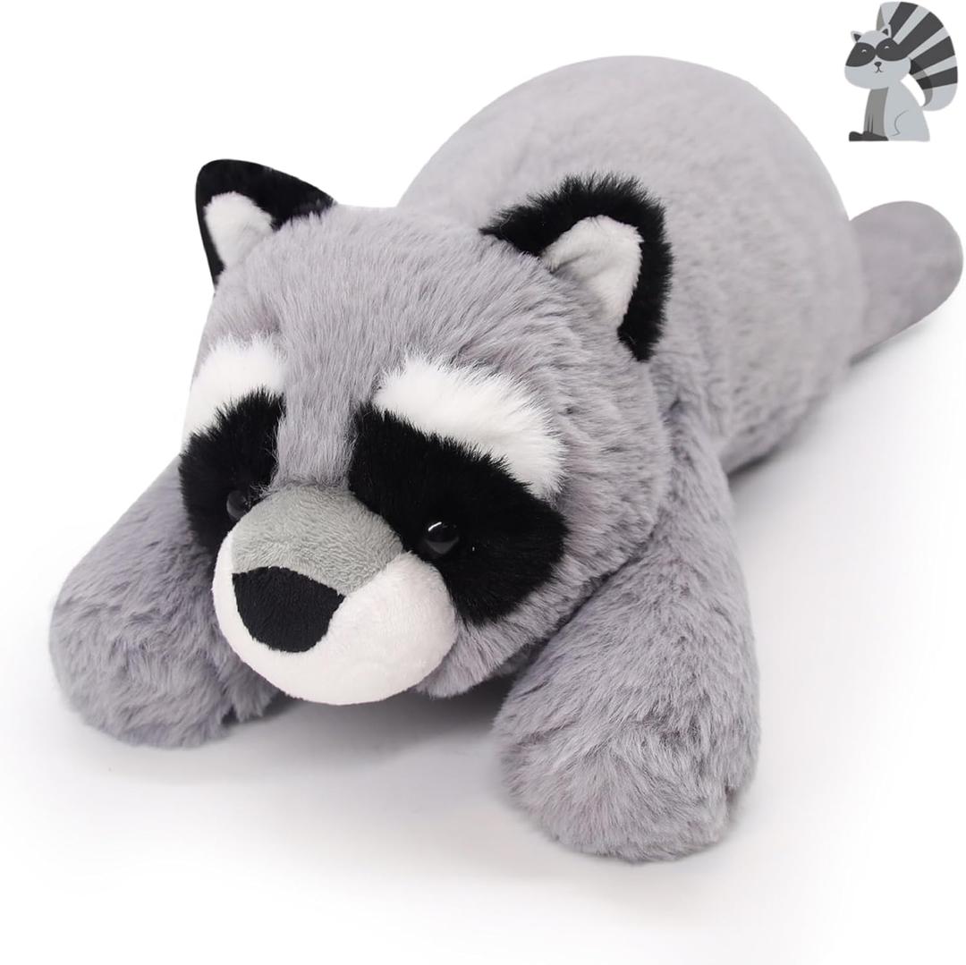 Weighted Raccoon Plush,17in Raccoon Stuffed Animal Weighted Plushie Doll Toy for Kids Boys Girls,Hugging Plushie,Gift for Birthday Halloween Christmas