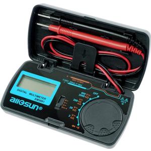 allsun Manual Range Mini Digital Multimeter 6 Functions Handheld Folding Voltmeter 3-1 2 Digit Pocket DMM DC/AC DC Ammeter Ohm Continuity Diode Tone Tester EM3081