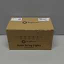 Outdoor String Lights 25 Feet G40 LED Patio Lights, Plug-in, 13 Plastic Edison Bulbs(1 Spare), Waterproof Connectable Hanging Light for Backyard Porch Balcony Party Decor, E12 Base, Black