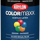 Krylon COLORmaxx Brush-On, Gloss, Regal Blue, 1 Quart (32 Fl Oz (Pack of 1))