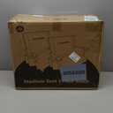 VIVOHOME Stadium Seats with Back Support and Cushion, 2 Pack Portable Bleacher Chairs with Cup Holder and Shoulder Strap (Black)