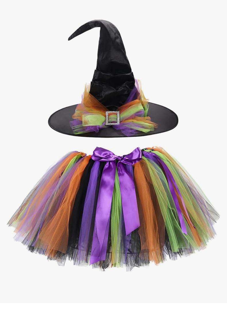 Tutu Dreams Halloween Witch Tutu Outfit for Women Free Size Halloween Party Dress Up