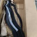 Akenow 61 Pack Metal Deck Spindles, 36"X1", Heavy Duty Railing, Wave Arc Baluster with Black Screws, Stylish for Outdoor Stair Porch