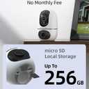 VIRTAVO XD1 Indoor Security WiFi Camera, No Subscription Required, Dual-Lens 360 PTZ Baby Monitor & Pet Cam, Motion Tracking, 2-Way Audio, Night Vision,Optional Cloud/SD Storage, Phone App, Wired