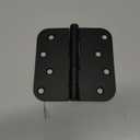 6 Pack Rounded Door Hinges 4 Inch, Black Exterior & Interior Door Hinge with 5/8'' Radius Corner, Removable Pin, Perfect for Heavy-Duty Front & Back Door, Antirust & No Squeaks