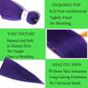 Pre Stretched Braiding Hair Extensions Purple 26 Inch 2Packs Synthetic Long Braiding Hair for Women Stage Party Halloween Costume Cosplay(26 Inch, Purple)