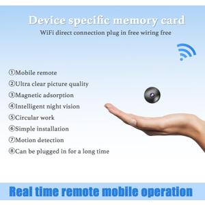 Only 0.9 inch! Hidden Camera with Audio/Video. Mini Small Camera. Spy Hidden Cameras for Home Indoor Use. Spy Cam with Night Vision and Motion Detection Baby Monitor Small Mini Wireless Outdoor H22