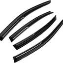 4pcs Smoke Tinted Tape-On Side Window Visor Rain Guards Designed for Kia Forte 2019 2020 2021 2022 2023 EX FE GT LINE LXS Shatterproof Window Deflectors 4 pcs