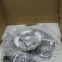 20" Ceiling Fan With Lights and Remote, Low Profile, 6 Wind Speeds, Dimmable Light, White Flush Mount, Smart Modern for Home (Black+Grey)