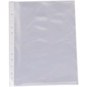 Clear Sheet Protectors, 100 Pieces per Set, Size 235mm x 305mm (9.25in × 12in), 11-Hole Punched for Ring Binders, Document Storage