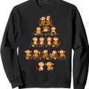 Family Pajama Sets Christmas Matching Monkey Xmas Tree Sweatshirt
