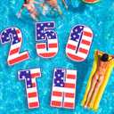 5 Pack Patriotic Pool Floating Letters, 250th Anniversary Foam Float Board, 19.7 x 11.8"