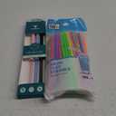 Jacent Flexible Disposable Drinking Straws, Bendable Plastic Neon Straws: 125 Count per Pack, Fun Bendy Kids Straws, Great For Summer Drinks, Crafts, Parties, And More, Reduce Touch Cold1 Flex Straws 4 Pack Reusable, Easy to clean 24oz-50oz