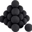 Skyflame 2-Inch Ceramic Fire Balls, 25PCS Round Fire Pit Balls for Indoor and Outdoor Fire Bowl Fireplace DIY Accessory, Black