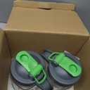 Mason Jar Pitcher With Pour Lid 32 Oz Glass Breast milk Storage Jug 1 Quart Wide Mouth Glass Tea Pitcher With Handle Creamer Container For Fridge Juice, Cold Brew Coffee,Lemonade,Beverage 2 Set (Green)