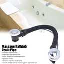 Aramox Overflow Drain Pipe, Bathtub Overflow Drainer Concealed Flexible SPA Bathtub Overflow Drain Pipe for Kitchen Bathroom