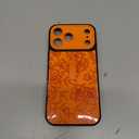 KANGHAR Compatible with iPhone 17 Pro Max Case, Silicone Rose Flower Cute Pattern, Wristband Kickstand Camera Protection Soft Slim Cover for Girls Women -Orange