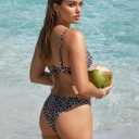 Womens Bow Decor Low Rise Leopard Polka Dot Bikini Set Tie Back Underwire Bikini Top Two Piece Swimsuits 2026