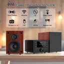 WISCENT Bluetooth Stereo System 40W for Home, CD Player with Wireless Streaming, MP3/USB/Audio in/FM Radio, Powerful Home Audio Sound System