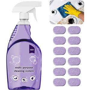 Multi-Purpose Cleaning System,Clean Spray Cleaner For Ovens,Spray Oven Cleaner,Multi-Surface Cleaners With Concentrated Cleaning Tablets,Sided Cleaning Agent Suitable For Households