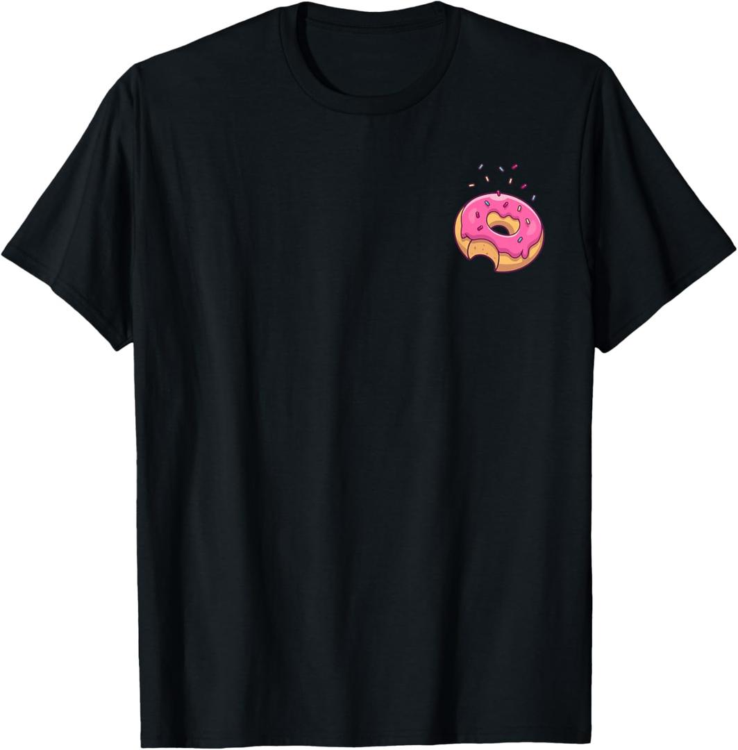 Pink Sprinkle Donut Pocket Doughnut Lovers T-Shirt, Size: L