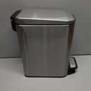 TIPGO Slim Bathroom Trash Can with Lid Soft Close, Step Pedal, 6 Liter / 1.6 Gallon Stainless Steel Trash Bin, Small Garbage Cans for Bedroom, Office, Kitchen (Silver)