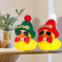 Rubber Duck Car Ornaments Yellow Ducks Car Dashboard Decorations for Christmas Decor and Home Decorations with Mini Hat Scarf and Sunglasses (B15)