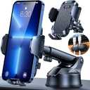 HTU 【98+LBS Strongest Suction & Military-Grade】 2025 Ultimate Car Phone Mount【Patent & Safety Certs】 Cell Phone Holder Truck Stand for Dashboard Windshield Vent for iPhone 17 Pro Max Samsung (Black)