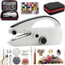 Handheld Sewing Machine, Mini Portable Hand Sewing Machine, Complete 147-Piece Sewing Kit & Accessories, Ideal for Adults & Beginners, Set of Quick Home Clothing Repair Tools, Good Gift