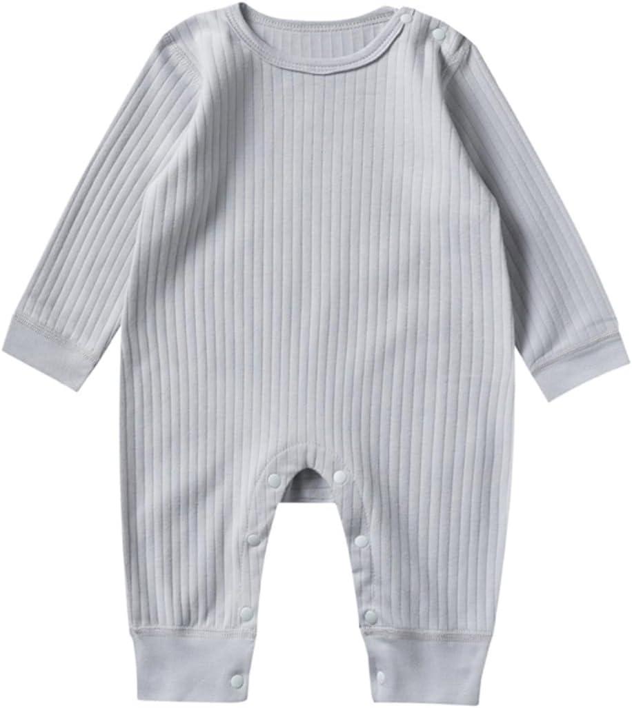 Baby Romper Long Sleeve Pure Cotton Unisex One Piece Jumpsuit, Newborn Clothes Soft Breathable Outfit