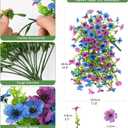 INQCMY 2Pcs Artificial Fake Hanging Flowers for Outdoors UV Resistant Artificial Plants for Spring Summer Decor Look Real Faux Flowers for Outside Home Planter Porch Patio Decor