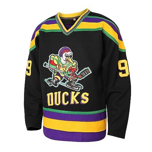 Charlie Conway 96 Mighty Ducks Jersey Stitched Movie Hockey Jersey for Men Green S-3XL(99 Black,Medium)