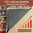 YJ.GWL 6x9 Feet Non Slip Rug Pad 1/4 inch Thick Felt and Silicone Backing, Dual Surface Cushion Rug Gripper for Hardwood Floors, Carpet Liner Keep Rugs in Place, Anti Skid Mat for Under Area Rug