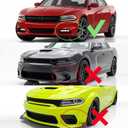 Front Lip Compatible with 2015-2023 Dodge Charger Speed Style Front Bumper Lip Spoiler ABS Air Chin Body Kit AMPP Splitter 3 Stage Design (Gloss Black)