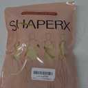 SHAPERX Women's Fajas Colombianas Shapewear Postpartum Tummy Control Body Shaper Butt Lifter Bodysuit (X-Large, Beige)